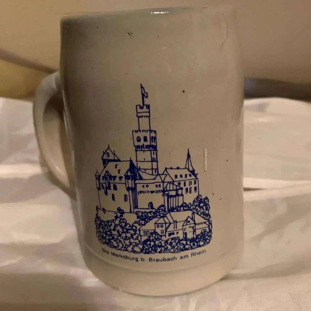 KD German Rhine Line Die Marksburg b. Braunschweig am Rhein .4 Liter Stein